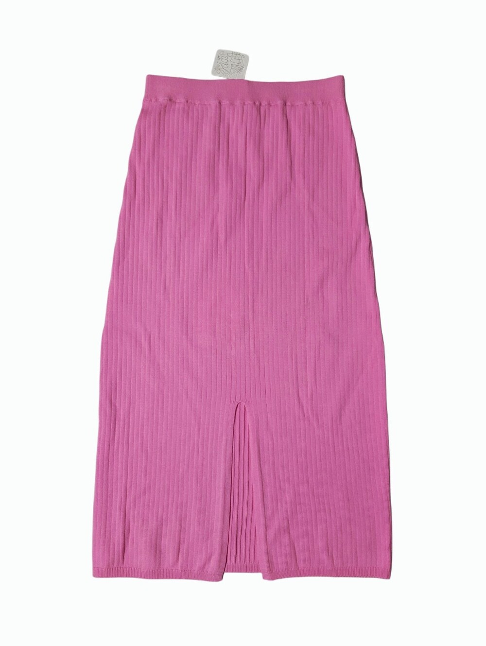 Free People Skyline Pink Midi Ribbed Knit Pencil Skirt NWT Size Large - Picture 5 of 10
